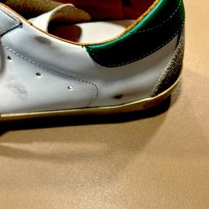 Golden Goose sneakers with green trim